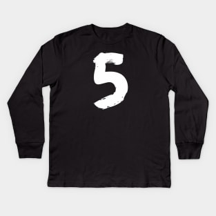 Number 5 Kids Long Sleeve T-Shirt